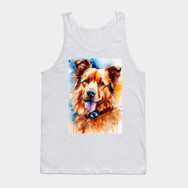 dog watercolor Tank Top by rafand23